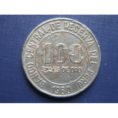 Монета 100 соль де оро Перу 1980