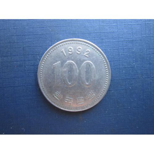 Монета 100 вон Южная Корея 1992