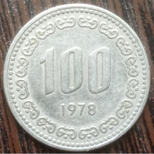 Монета 100 вона Южная Корея 1978