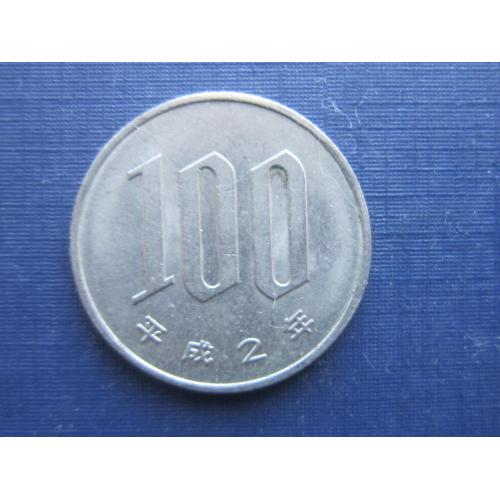 Монета 100 йен Япония 1990 (2)