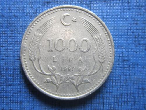 монета 1000 лир Турция 1990