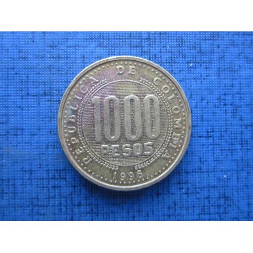 Монета 1000 песо Колумбия 1996