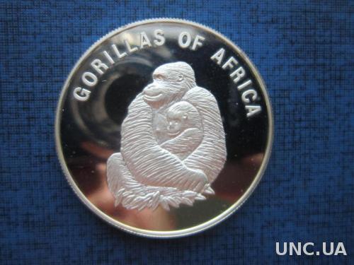 Монета 1000 шиллингов Уганда 2003 фауна горилла серебро №2

