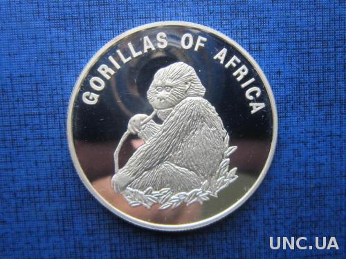 Монета 1000 шиллингов Уганда 2003 фауна горилла серебро №3
