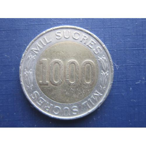 Монета 1000 сукре Эквадор 1997