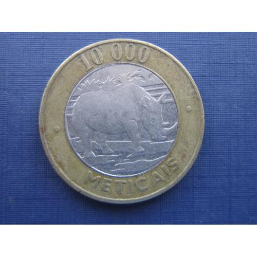 Монета 10000 метикайс (метикалов) Мозамбик 2003 фауна носорог