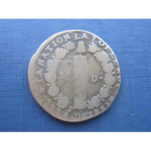 Монета 12 денье Франция 1797 А Париж Людовик XVI