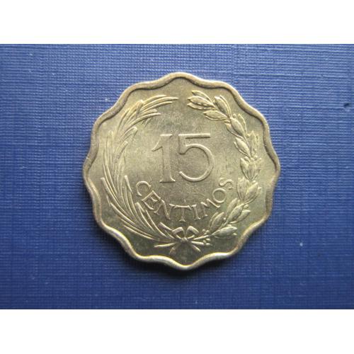 Монета 15 сентимо Парагвай 1953 фауна лев