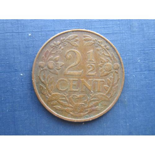 Монета 2.5 цента Антильские острова Антилы Нидерландские 1965
