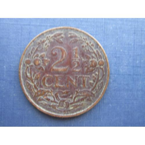 Монета 2.5 цента Кюрасао Нидерландское 1948