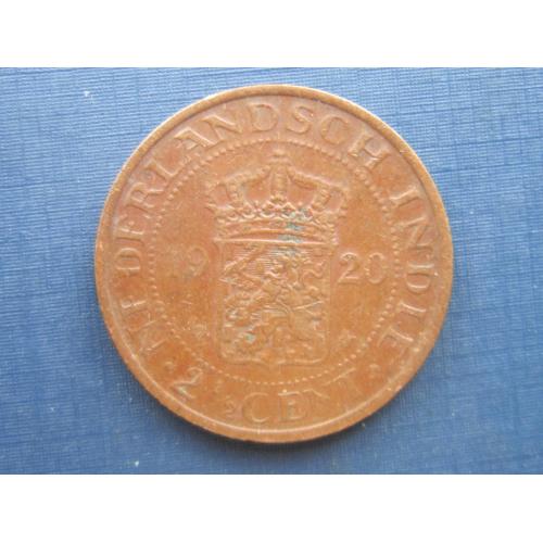 Монета 2.5 цента Нидерландская Индия 1920