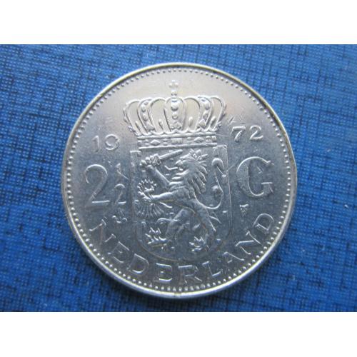 Монета 2.5 гульдена Нидерланды 1972