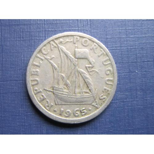 Монета 2.5 ишкуду Португалия 1965 корабль парусник
