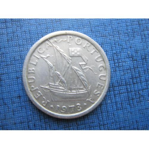 Монета 2.5 ишкуду Португалия 1973 корабль парусник