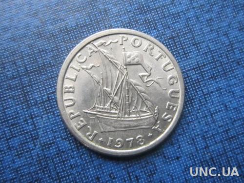 монета 2.5 ишкуду Португалия 1978 корабль парусник
