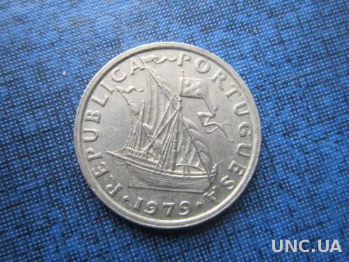 монета 2.5 ишкуду Португалия 1979 корабль парусник
