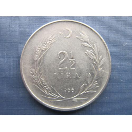 Монета 2.5 лиры Турция 1966