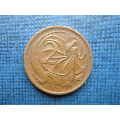 Монета 2 цента Австралия 1972 фауна ящерица