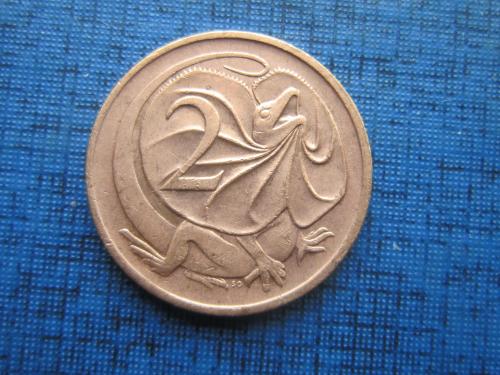 Монета 2 цента Австралия 1973 фауна ящерица