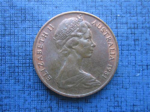 Монета 2 цента Австралия 1981 фауна ящерица