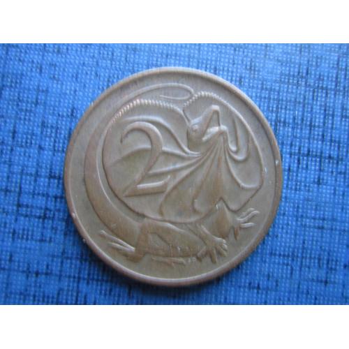 Монета 2 цента Австралия 1983 фауна ящерица
