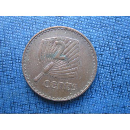 Монета 2 цента Фиджи Британские 1995