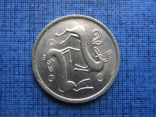 Монета 2 цента Кипр 1988 фауна муфлоны