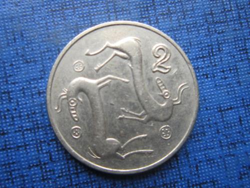 Монета 2 цента Кипр 1994 фауна муфлоны