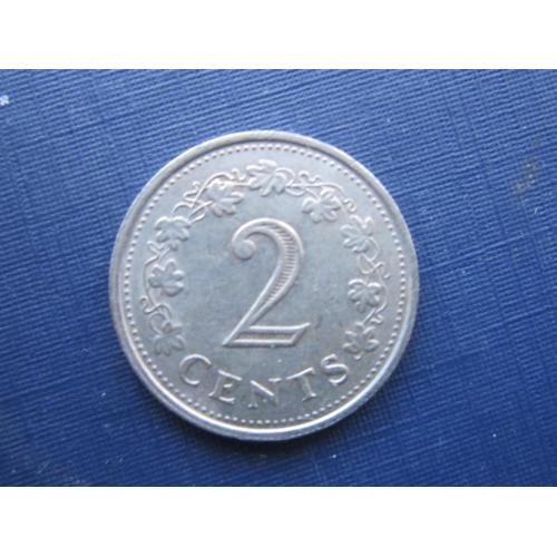 Монета 2 цента Мальта 1972