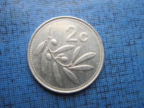Монета 2 цента Мальта 1995