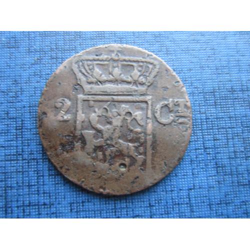 Монета 2 цента Нидерландская Индия 1840