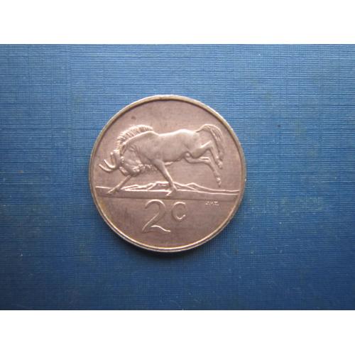 Монета 2 цента ПАР 1983 фауна антилопа гну