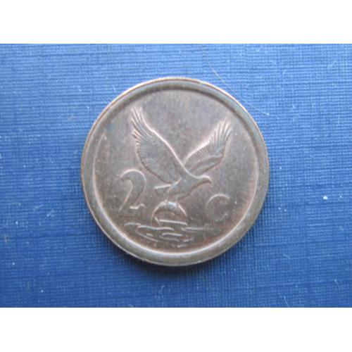 Монета 2 цента ЮАР 1994 фауна птица