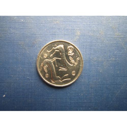 Монета 2 центи Кіпр 1998 фауна цапи муфлони