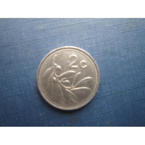 Монета 2 центи Мальта 1995 олива