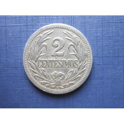 Монета 2 чентезимо Уругвай 1909
