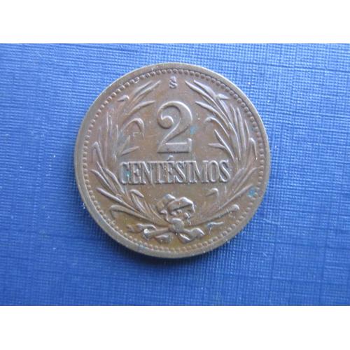 Монета 2 чентезимо Уругвай 1946 состояние