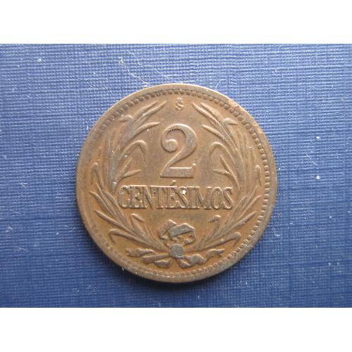 Монета 2 чентезимо Уругвай 1949