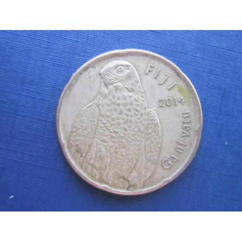 Монета 2 доллара Фиджи Британские 2014 фауна птица