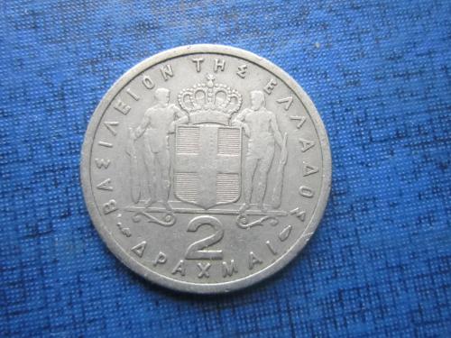 Монета 2 драхмы Греция 1957
