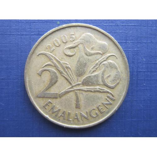 Монета 2 эмангени Свазиленд 2005