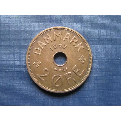 Монета 2 эре Дания 1927