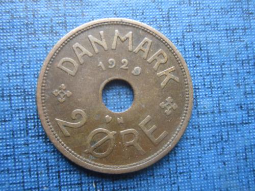 Монета 2 эре Дания 1929