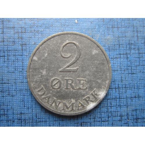 Монета 2 эре Дания 1950 цинк