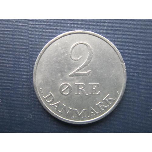 Монета 2 эре Дания 1957 цинк