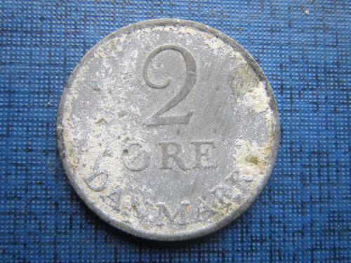 Монета 2 эре Дания 1960 цинк