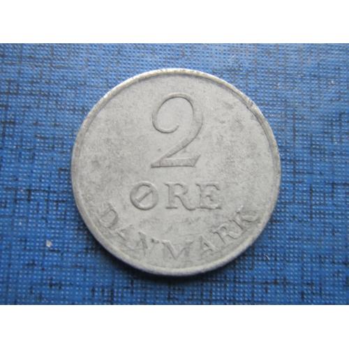 Монета 2 эре Дания 1962 цинк
