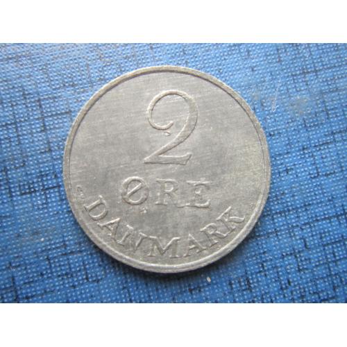 Монета 2 эре Дания 1967 цинк