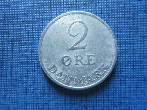 Монета 2 эре Дания 1969 цинк