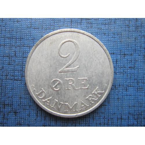 Монета 2 эре Дания 1971 цинк